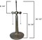 Tree Trunk Metal Lamp Base, Antique Bronze Finish With Gold Highlights, Nicely Weighted, 20-1/2" Tall